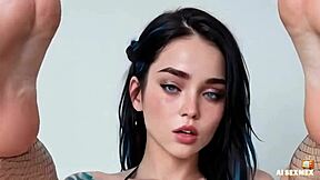 FAT ASS STEPSISTER GETS TIGHT PUSSY ANAL FUCKED TO ORGASM IN SEXY OUTFIT. VIRTUAL AI SEX