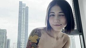 hot best friend blew me by the dorm window cumshot