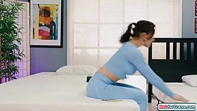 i love how emma rose and ariel demure fuck outdoors testing that mattress hard