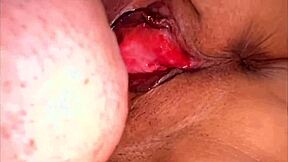 amateur teen's shaved pink pussy closeup 80 days post virginity loss