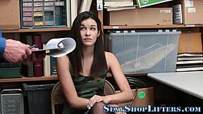 Teenage Shop Tattoo Small Tits Shoplifter Caught Riding Hardcore HD Reality