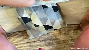 Sexy petite blonde deepthroats monster cock then takes rough doggystyle pounding