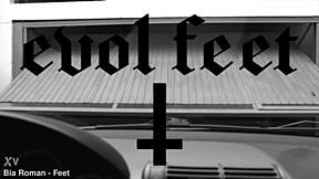 Blonde And Brunette Slaves Choke On Toes Then Pussy Lick In Car Foot Threesome BDSM