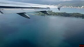 Girl Teases Cock Flash on Airplane to Quick Cum