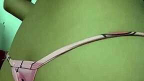 innocent 18+ latina teen in pigtails bends over for double anal ride