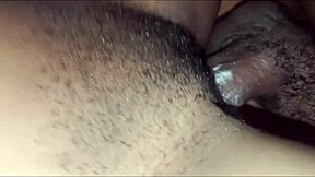 She bends over to reveal her delicious black pussy for doggystyle pounding