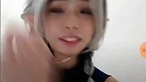 Emilia, show us those cute teen bikini boobs on instagram live