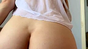 cute teen slowly fingers tight shaved pussy to shaking orgasm maiskii