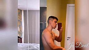 steamy bathroom sex borrowing skinny latina's redhead boyfriend ass licking