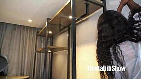 wanna see two girls stretch for massive bbc in wild threesome?