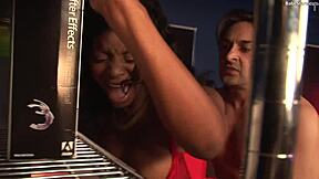 Beautiful Black Lingerie Babe Pussy Pounded Hard