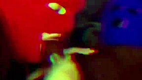 Amateur latina wife slurps sloppy deep on black cock