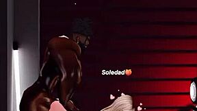 Damn, punish that thick white ass with my monster black cock in IMVU now!