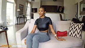 amateur ebony refugee's tight pussy stretched by european agent's huge cock