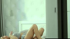 Phenomenal Skinny Ukrainian Gloria Sol Strips Revealing Massive Natural Boobs