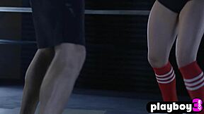 CURVY GYM MILF RIPS LINGERIE OFF BIG ASS POSES SEXILY