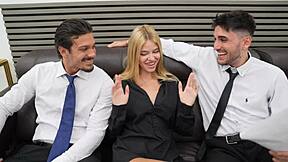 Rossa Vaxx interview turns into rough dvp double vaginal with big cocks