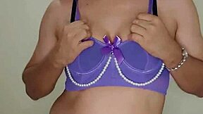 Linda morada princesa transexual crossdresses for bold hardcore action