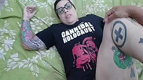 sneaking a taste of lesbian mother-in-law's mouth with hot cumshot