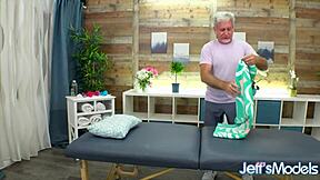 Perverted Masseur Savors Worshiping Sexy Fat Redhead Julie Ginger's Huge Curves