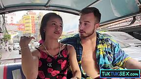 VERY TINY thai 18+ CUTIE picked up for HARDCORE HOTEL FUCK RIDE!