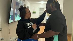 Contest Winner Teases Big Ass Bent Over For BBC Doggystyle Lick