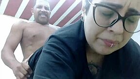 sneaking a taste of lesbian mother-in-law's mouth with hot cumshot