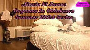 damn, that big black cock destroys alexia st james' tranny ass in the motel