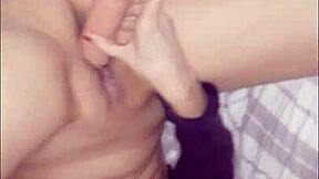 Sasha masturbates with dildo until guy rams her blonde pussy hard