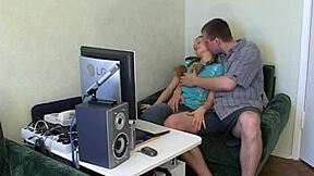 Think this young babe can handle that old man's creamy facial blast?