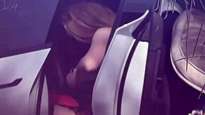 imagine blonde babe's shaved pussy taking monster cock after downhill thrill