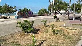 Sabrina Prezotte Beach Crossdresser Fucked in Shower Hot Ass Transsexual