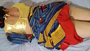 Wife's tight pussy gets bedroom pounding from stepbrother after love marriage