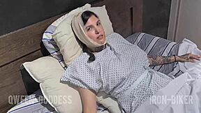 hey horny patient needs help cumming quick on her juicy tits