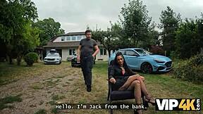 Pierced Nipple Tattooed Babe Fucks Hard in the Woods?