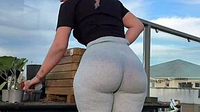 check out this hot blonde's big ass shaking in every clip