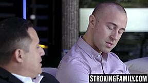 whoa she dives right on stepbro's cock before phone's even rolling till stepdad interrupts