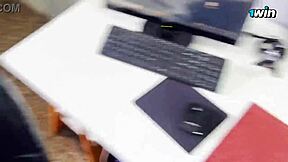 horny student ditches books bends over for teacher doggystyle fuck