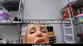 Milf Shoplifter Earns Freedom Sucking Security Officer's Cock