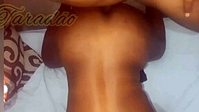 Juicy ebony big ass and tits get licked in homemade cunilingus massage