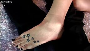 petite barefoot babe teases in late harvest intro