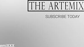 kitty ronna chokes on artemixxx monster cock before facial blast