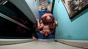 dragon cock sleeve lubed with spit stretches fat pussy