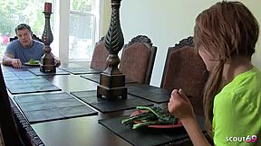 Skinny Kaylee Haze Tricks Stepdad for Wild Defloration Fuck!