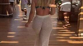 check out this hot blonde's big ass shaking in every clip