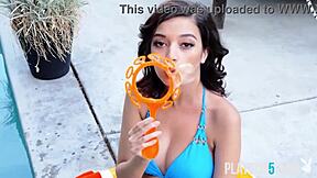 Eden Aria's Big Natural Tits Shine in Petite Compilation