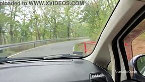 office lunch break turns into wild car jerk for slutty boss