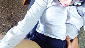 horny student ditches books bends over for teacher doggystyle fuck