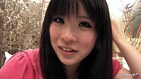 Curvy big natural tits japanese teen teases titjob suck in uncensored pov