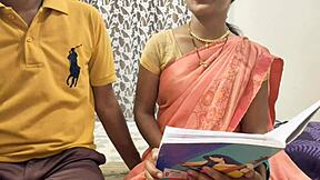 madam moans hard fucking teacher in desi homemade anal creampie session